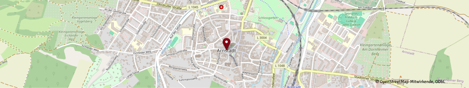 Screenshot Kartenausschnitt Arnstadt