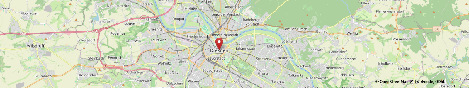 Screenshot Kartenausschnitt Dresden