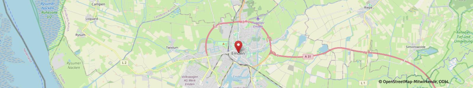 Screenshot Kartenausschnitt Emden