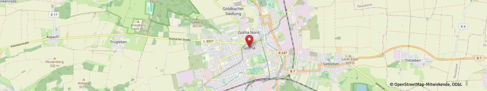 Screenshot Kartenausschnitt Gotha