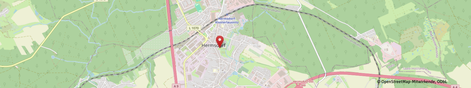 Screenshot Kartenausschnitt Hermsdorf