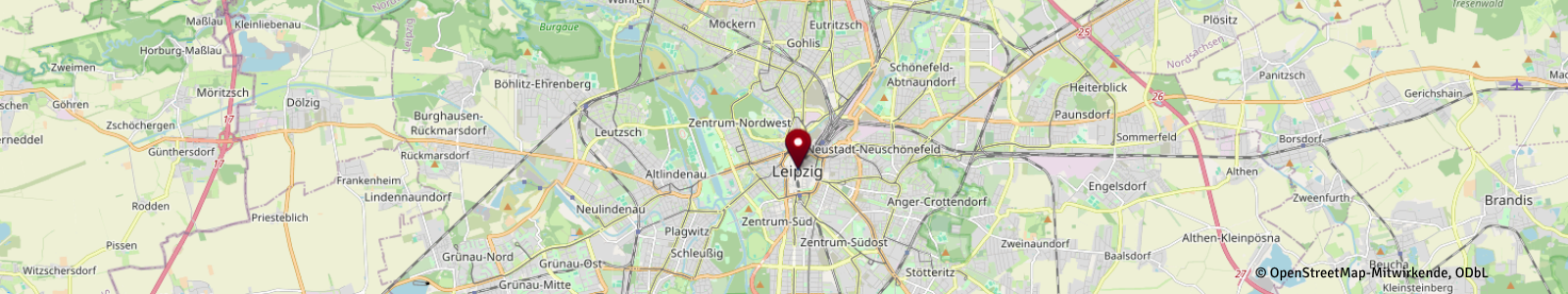 Screenshot Kartenausschnitt Leipzig