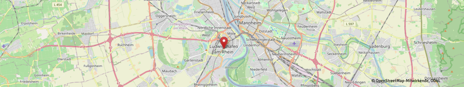 Screenshot Kartenausschnitt Ludwigshafen