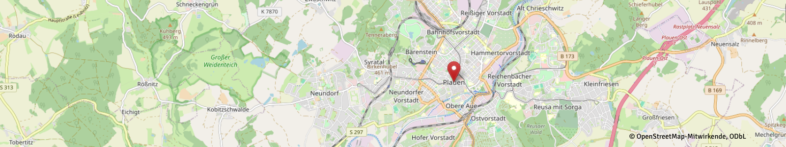 Screenshot Kartenausschnitt Plauen