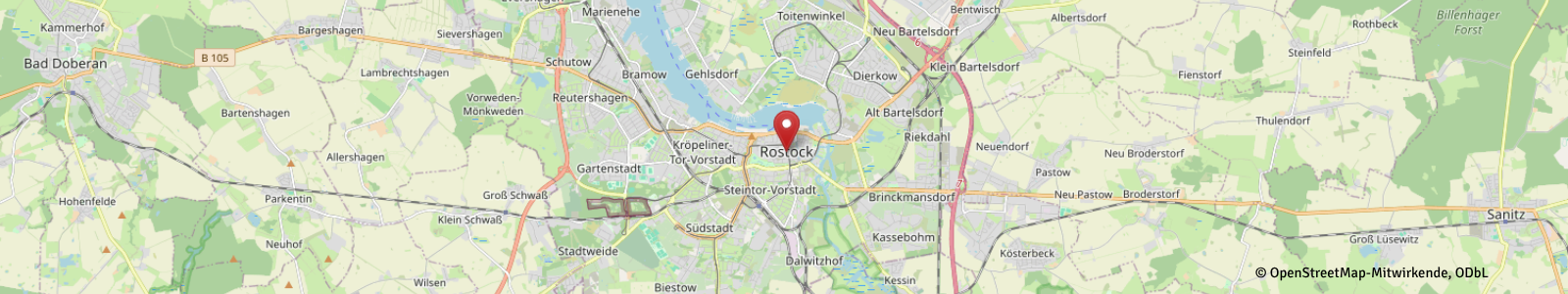 Screenshot Kartenausschnitt Rostock