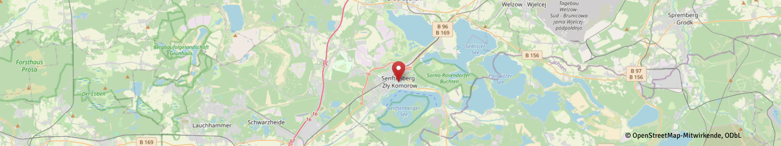 Screenshot Kartenausschnitt Senftenberg