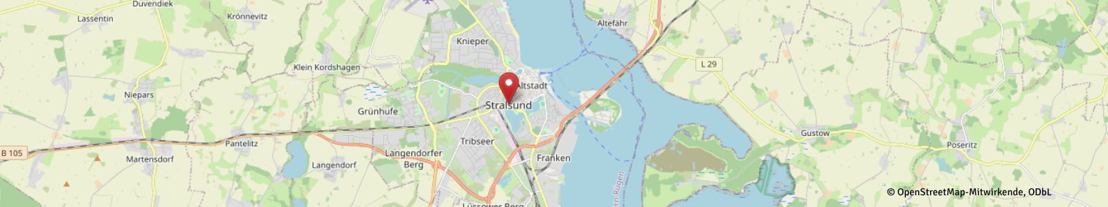 Screenshot Kartenausschnitt Stralsund