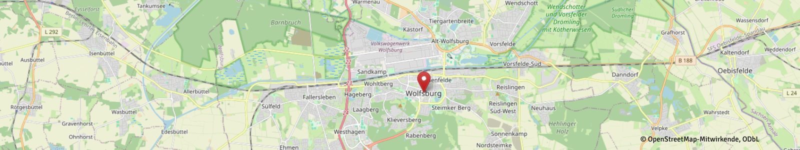 Screenshot Kartenausschnitt Wolfsburg