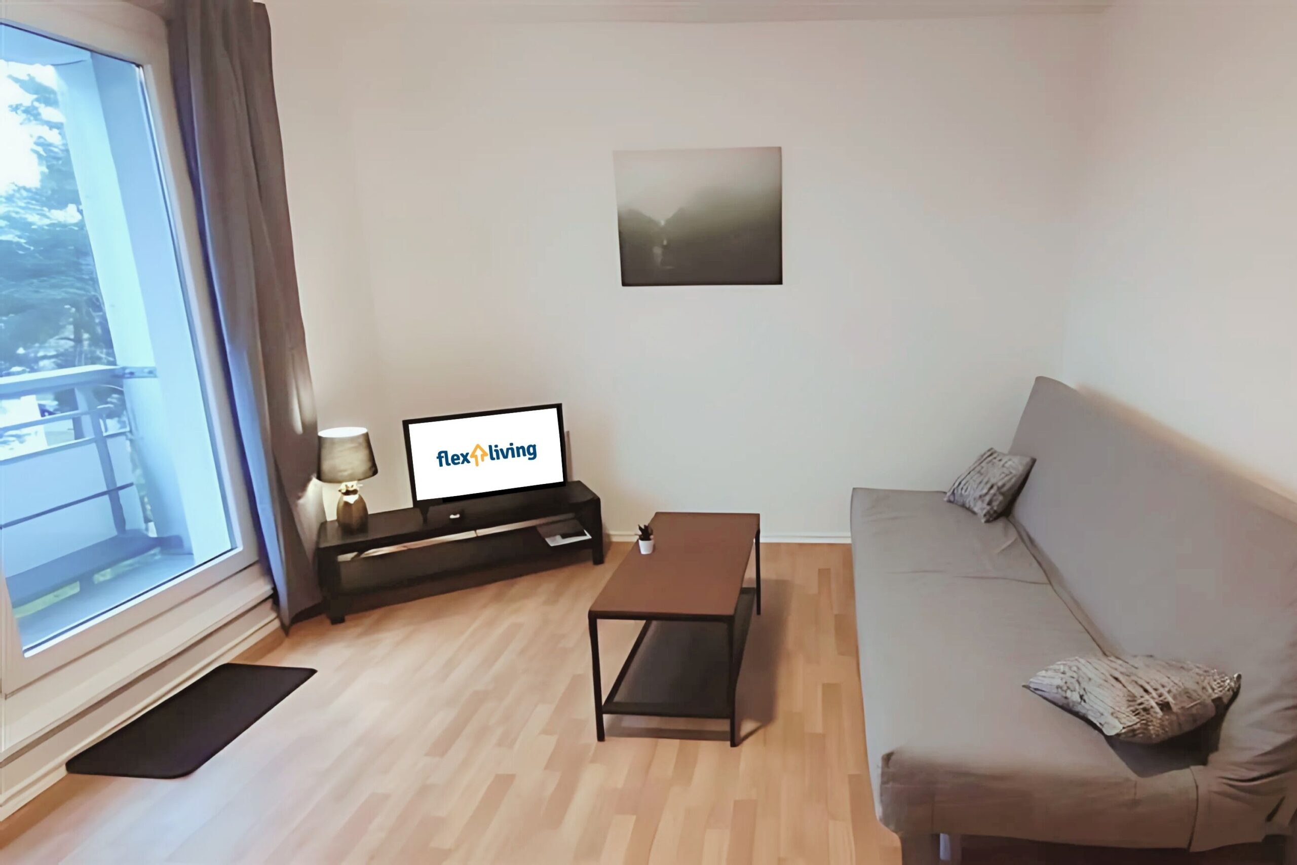 Monteurzimmer Cottbus Wohnraum mit Schlafcouch