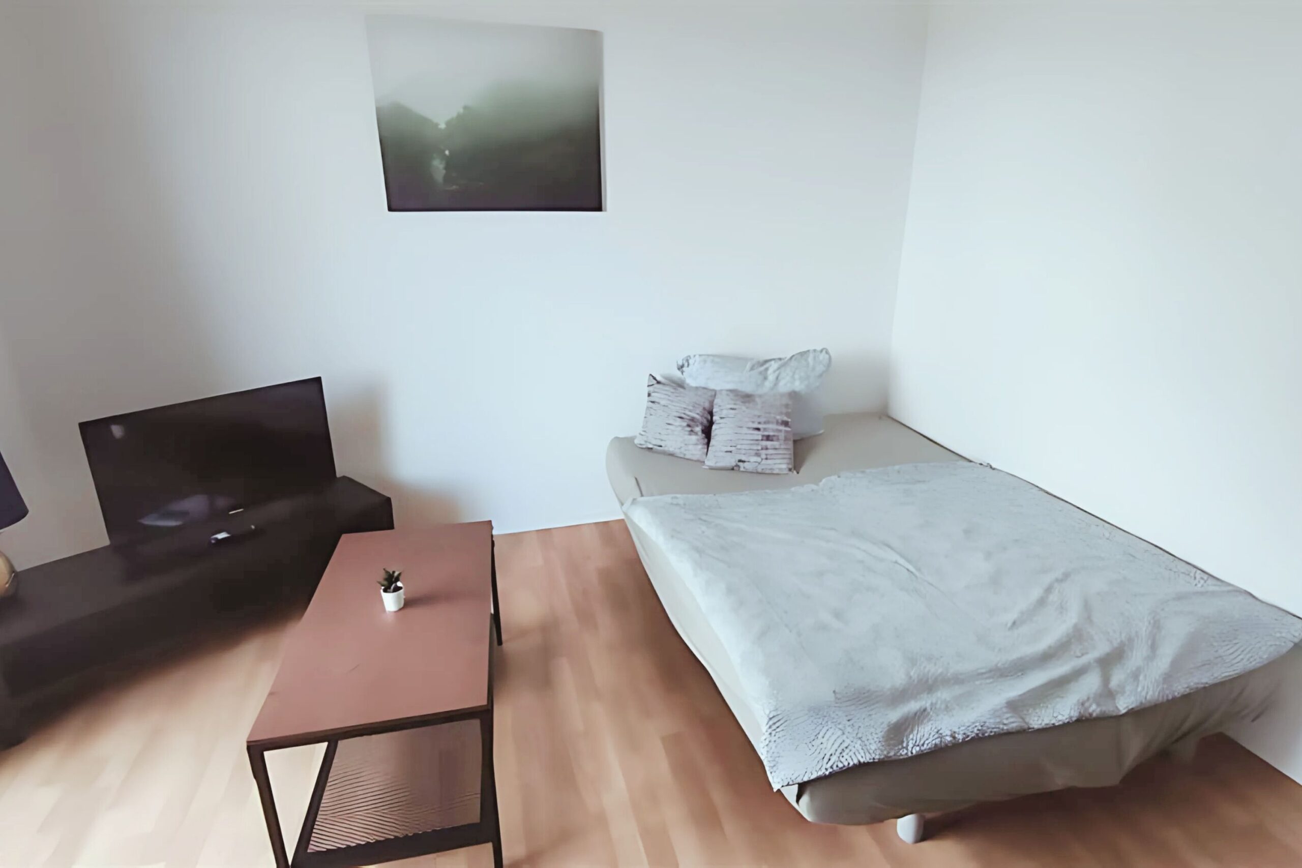 Monteurzimmer Cottbus Wohnraum mit Schlafcouch