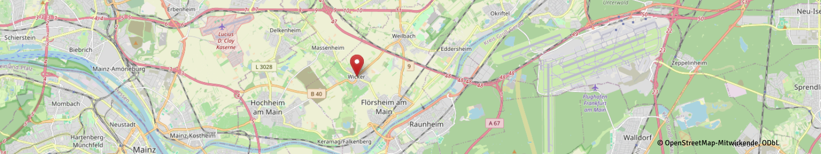 Screenshot Kartenausschnitt Wicker bei Wiesbaden